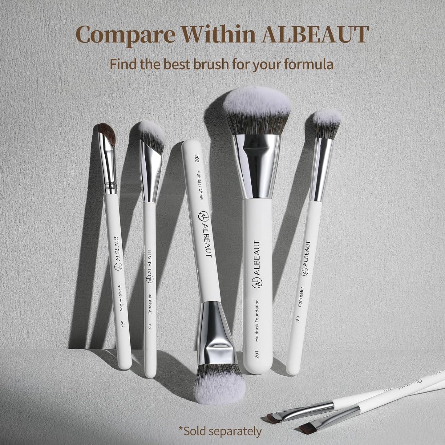 Concealer Brush, Angled under Eye Makeup Small Foundation Precision Face Blending Brush (193 Concealer Brush)