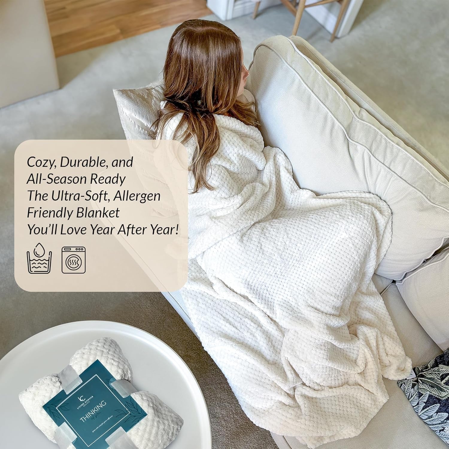 Valentine’S Day Gifts for Her – 11-Piece Women’S Self Care Spa Gift Basket with Blanket, Bath Salts & Oatmeal Soap, Romantic Get Well & Inspirational Gift for Girlfriend, Wife, Mom