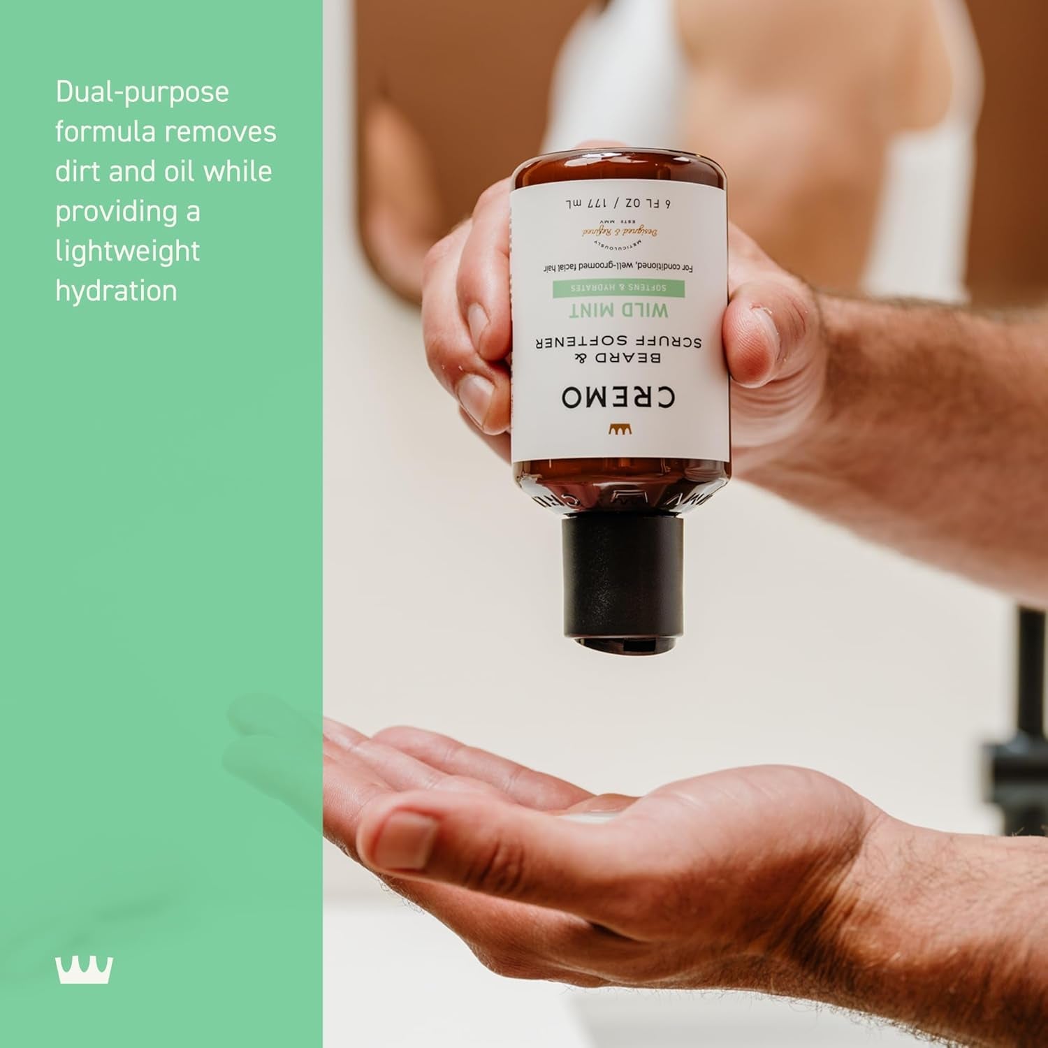 Wild Mint Beard & Scruff Softener, Softens and Conditions Coarse Facial Hair of All Lengths in Just 30 Seconds, 6 Fl Oz