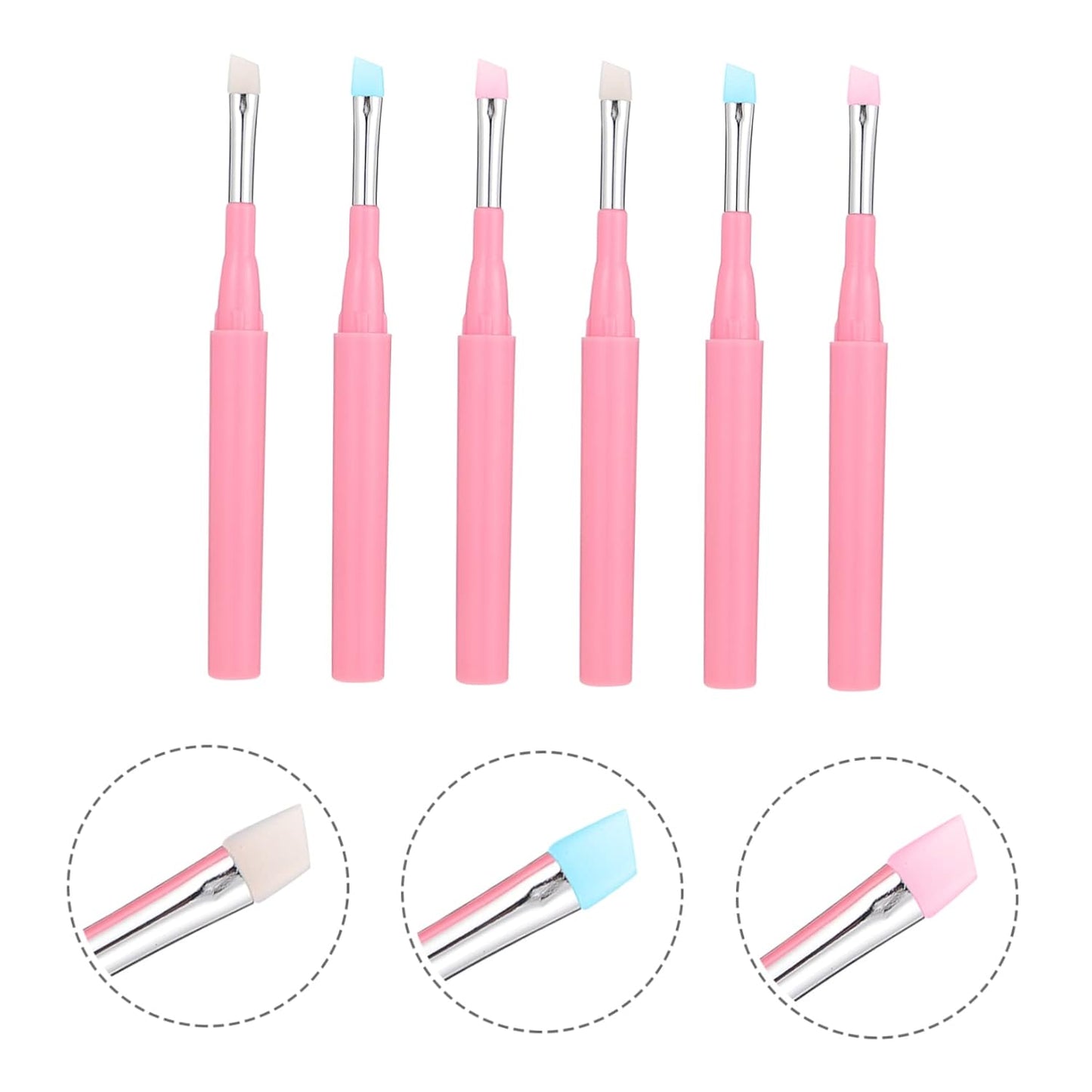 6Pcs Eyebrow Brush Portable Makeup Brush Eye Makeup Brush Eyebrow Makeup Supplies Makeup Kits Makeup Tools Lip Stuff Multi-Use Cosmetics Beginners Makeup Brush Colorful
