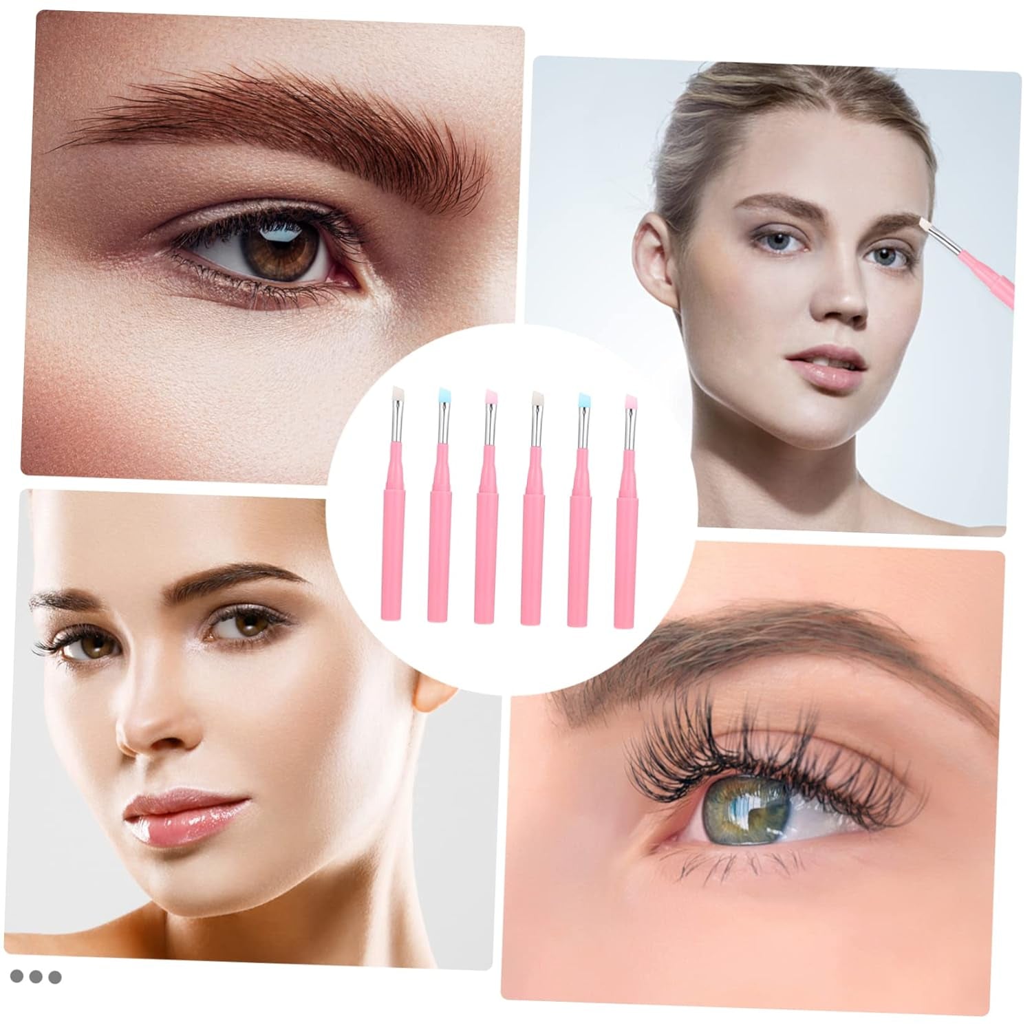6Pcs Eyebrow Brush Portable Makeup Brush Eye Makeup Brush Eyebrow Makeup Supplies Makeup Kits Makeup Tools Lip Stuff Multi-Use Cosmetics Beginners Makeup Brush Colorful